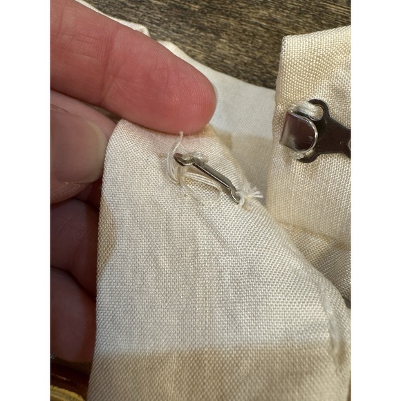 Carlisle Sport 100% Silk Women Trousers Size 14 Off White Vintage Old Money Flaw - Picture 14 of 16